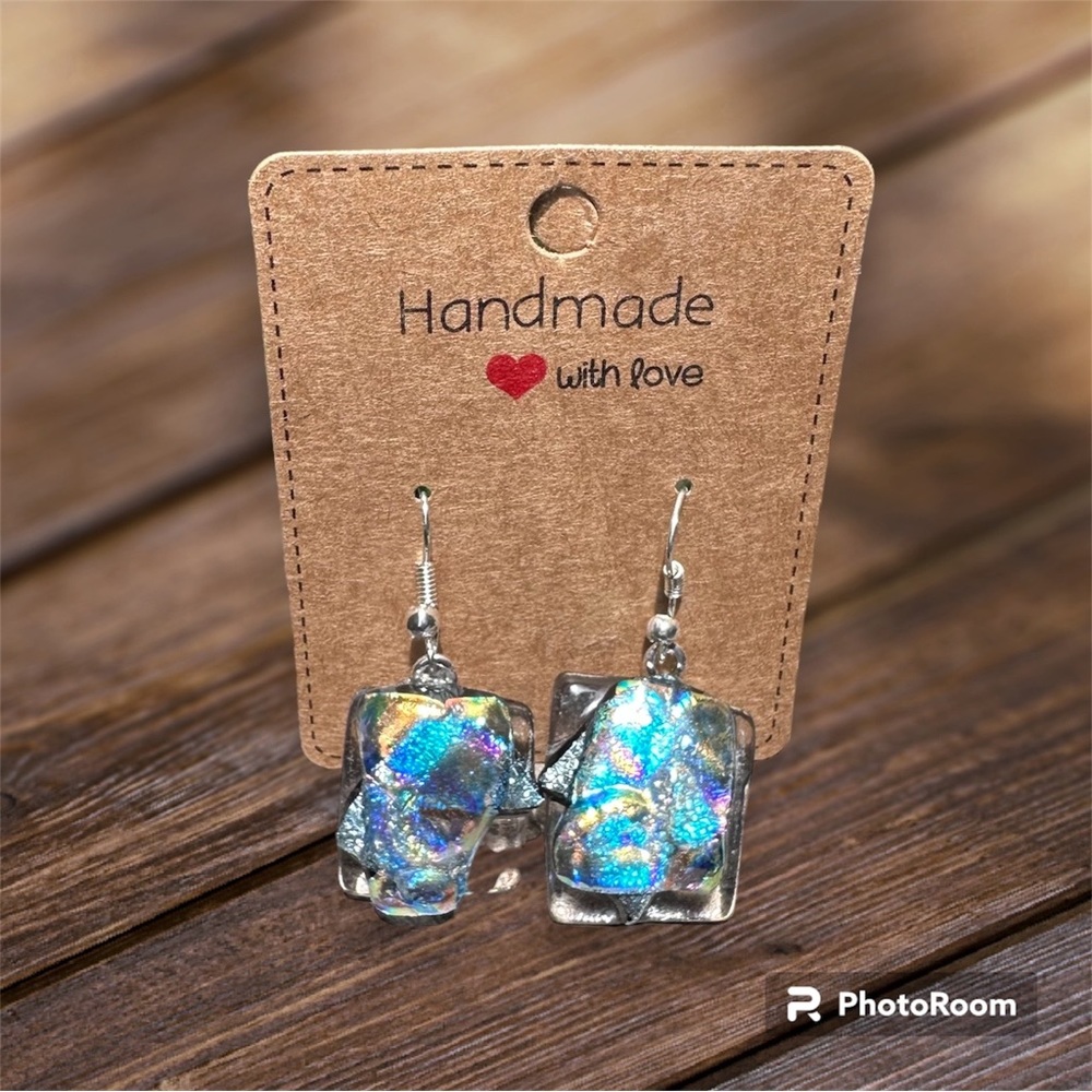Dichroic Fused Glass Earrings